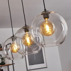 Suspension Minhe Argent Oxydé, 3 lumières