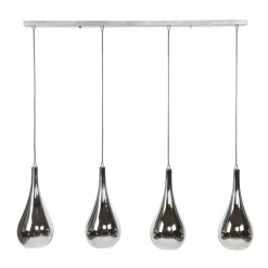 Suspension Missirola Argenté, 4 lumières