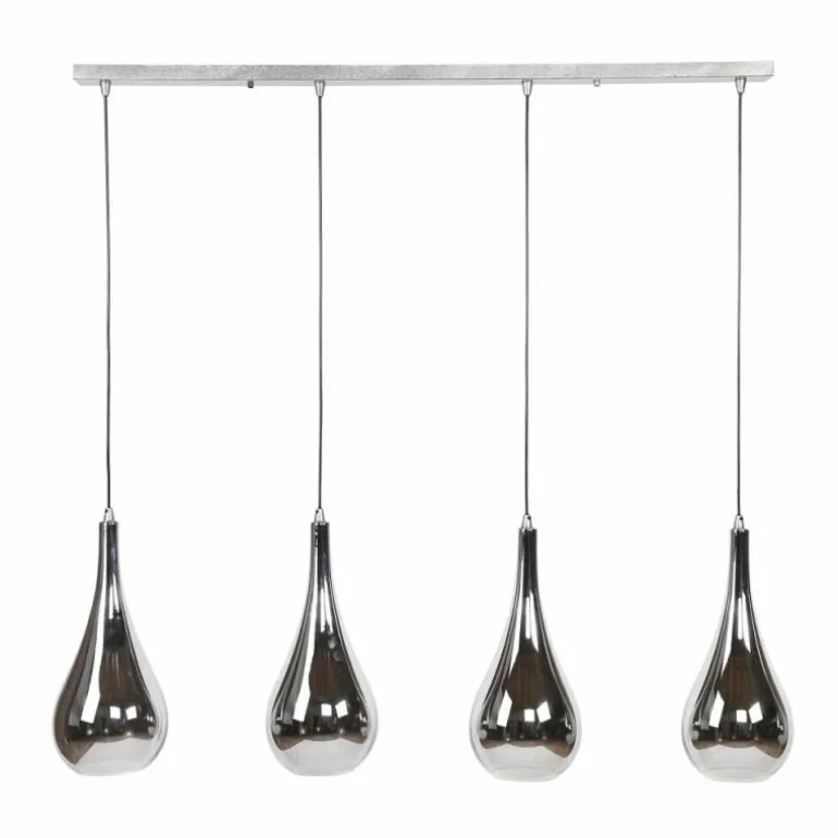Suspension Missirola Argenté, 4 lumières