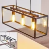 Suspension Moatize Noir, 3 lumières