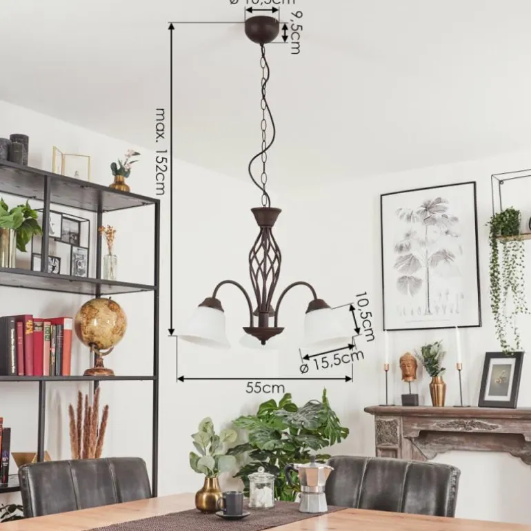 Suspension Mosquerito Rouille, 3 lumières