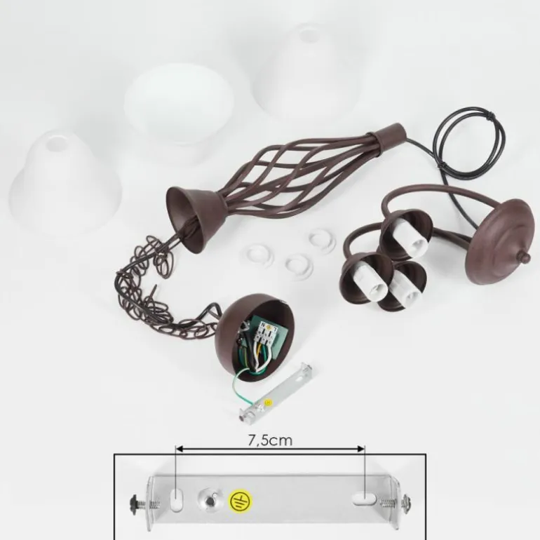 Suspension Mosquerito Rouille, 3 lumières