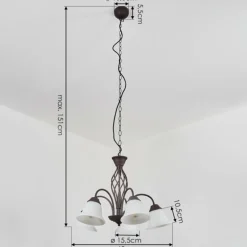 Suspension Mosquerito Rouille, 5 lumières