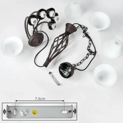 Suspension Mosquerito Rouille, 5 lumières
