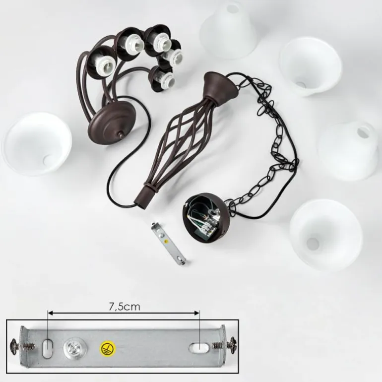 Suspension Mosquerito Rouille, 5 lumières