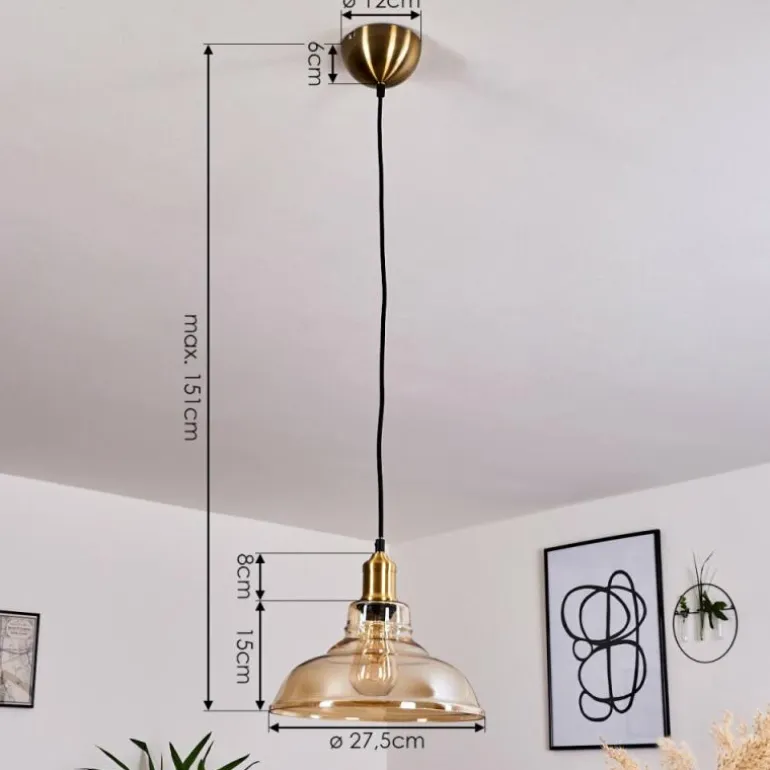Suspension Nanao Laiton, 1 lumière