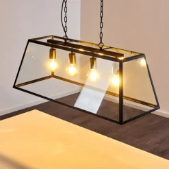 Suspension Nittorp Noir, 4 lumières
