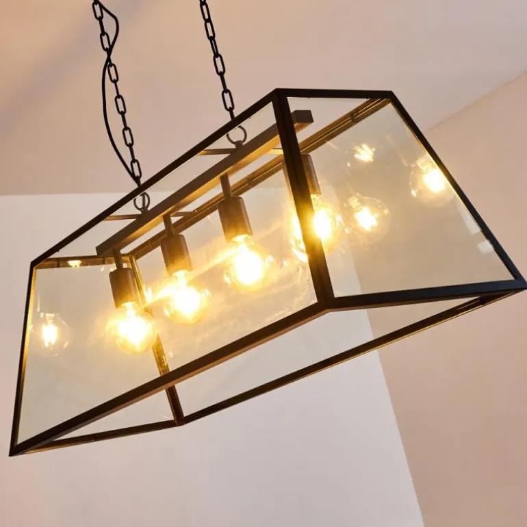 Suspension Nittorp Noir, 4 lumières