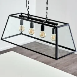 Suspension Nittorp Noir, 4 lumières