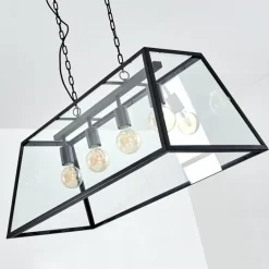 Suspension Nittorp Noir, 4 lumières