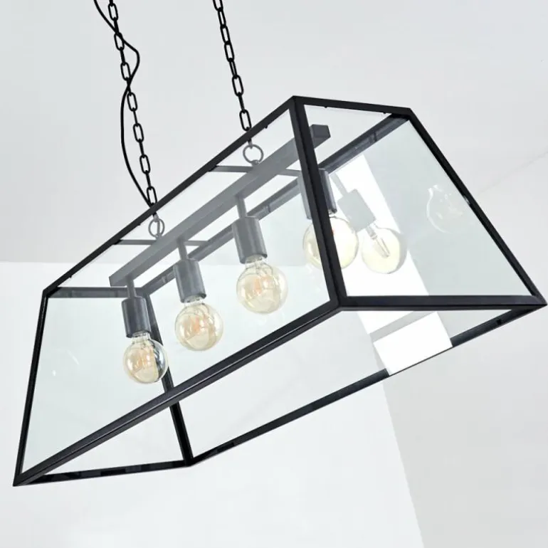Suspension Nittorp Noir, 4 lumières
