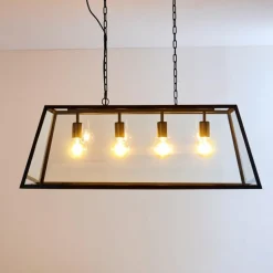 Suspension Nittorp Noir, 4 lumières