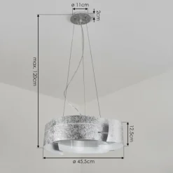 Suspension Novara Argenté, 3 lumières