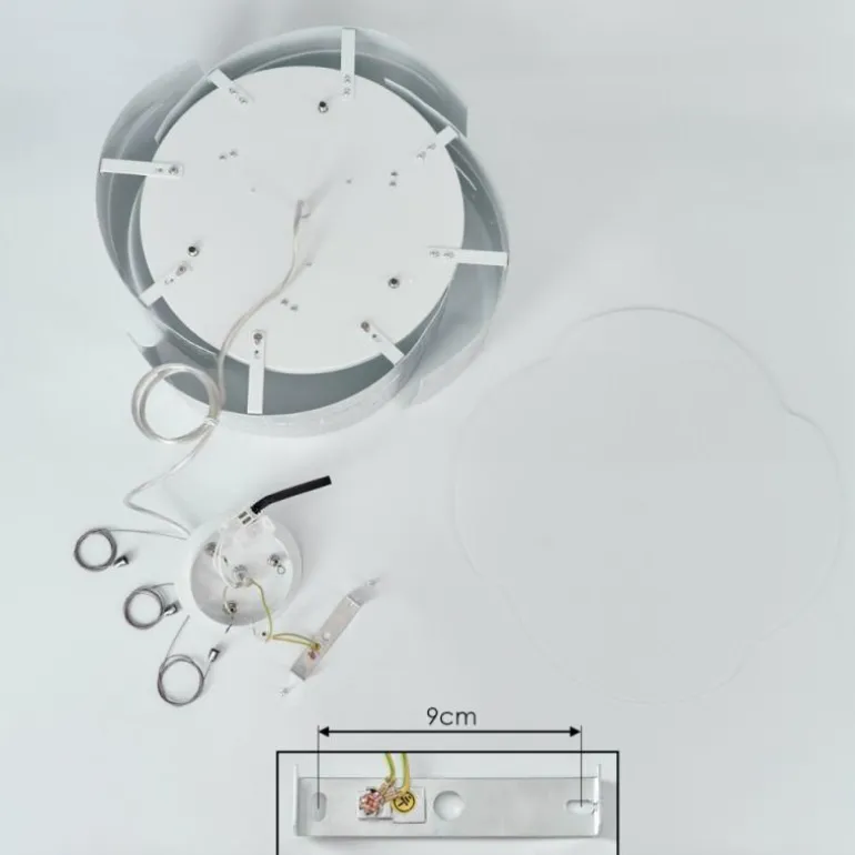 Suspension Novara Argenté, 3 lumières