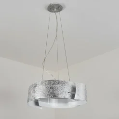 Suspension Novara Argenté, 3 lumières