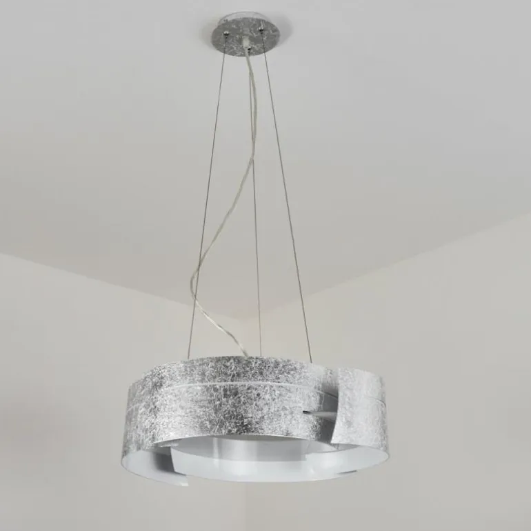 Suspension Novara Argenté, 3 lumières
