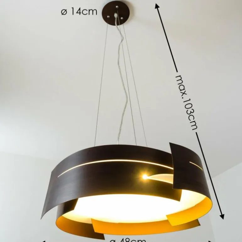 Suspension Novara Brun, 3 lumières
