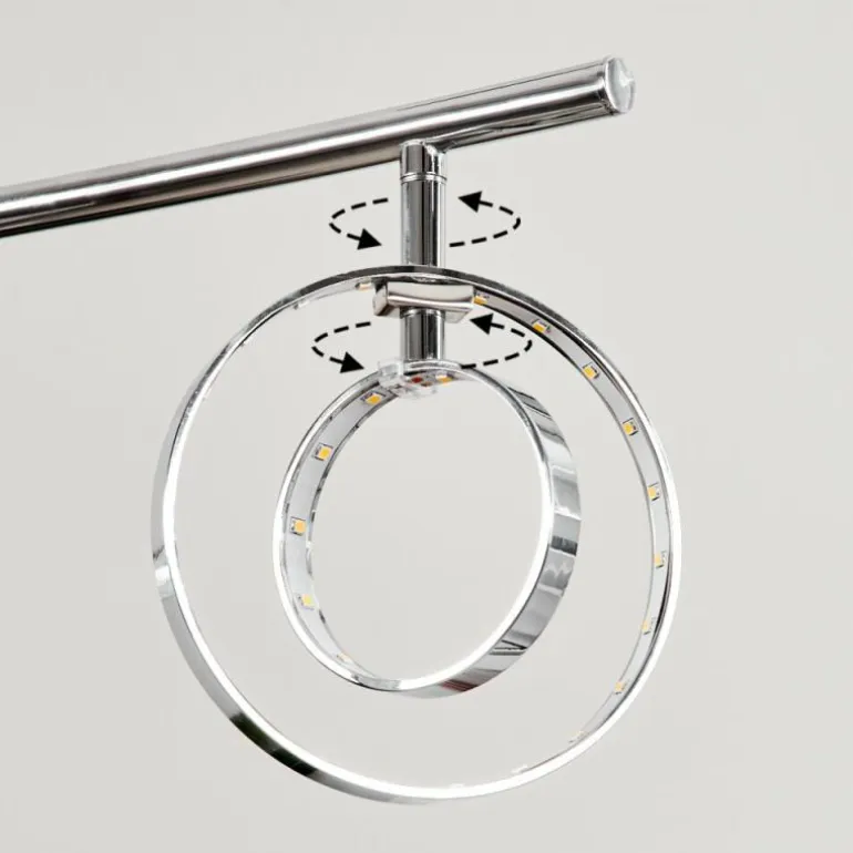 Suspension Ogoki LED Chrome, 4 lumières