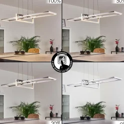 Suspension Omega LED Argenté, 1 lumière
