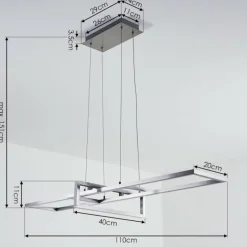 Suspension Omega LED Argenté, 1 lumière