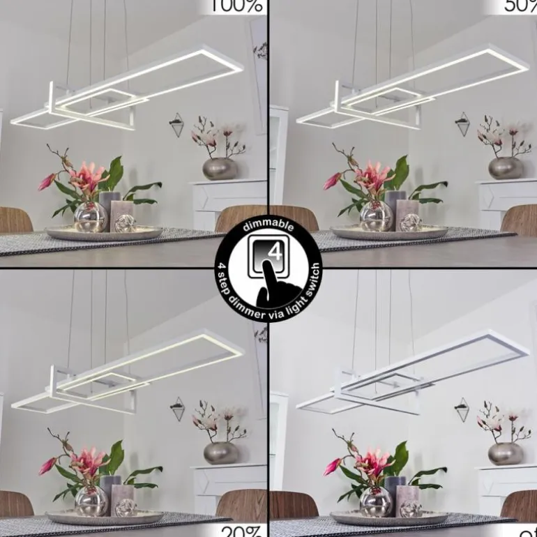 Suspension Omega LED Blanc, 1 lumière