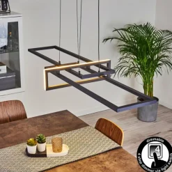 Suspension Omega LED Noir, 1 lumière