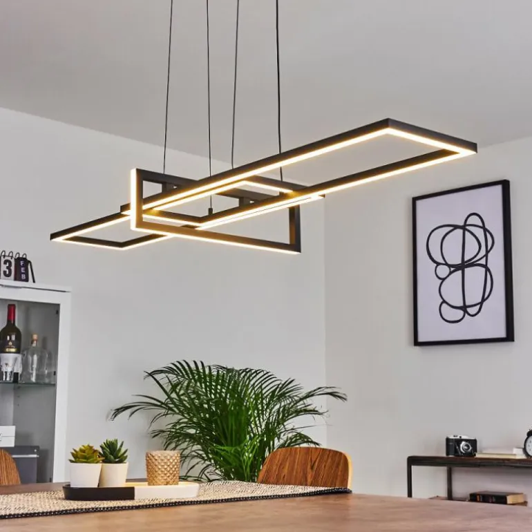 Suspension Omega LED Noir, 1 lumière