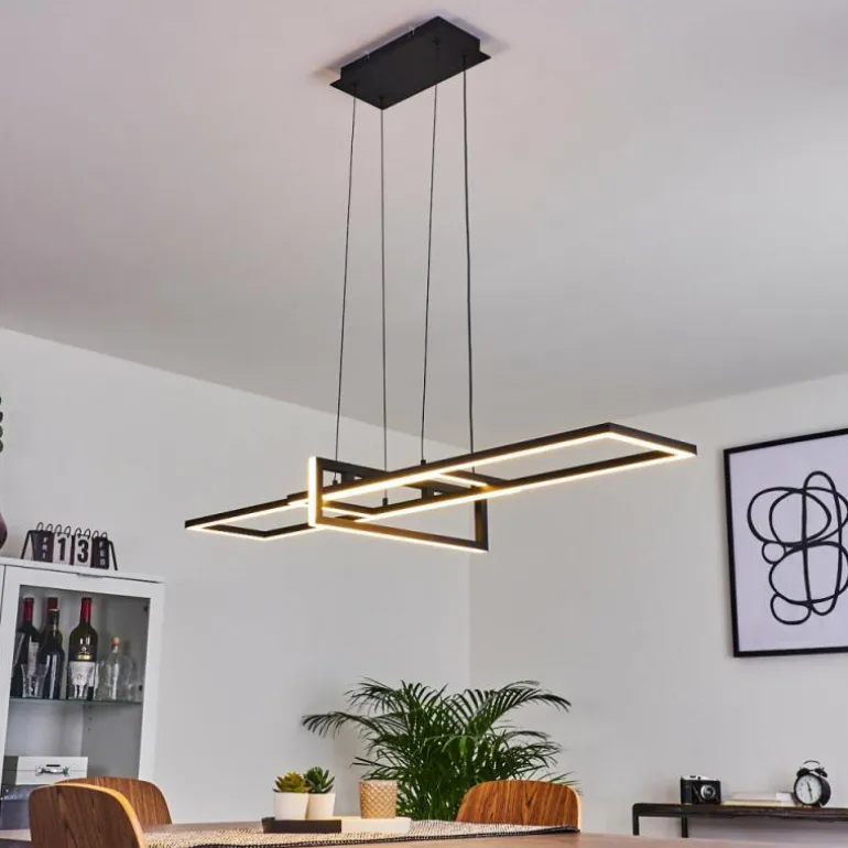 Suspension Omega LED Noir, 1 lumière