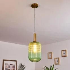 Suspension Paeni Or, Laiton, Noir, 1 lumière