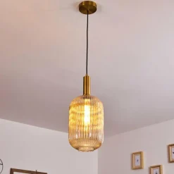 Suspension Paeni Or, Laiton, Noir, 1 lumière