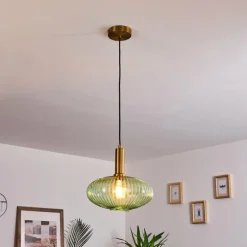 Suspension Paeni Or, Laiton, Noir, 1 lumière