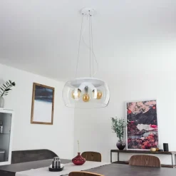 Suspension Palibatz Blanc, 3 lumières