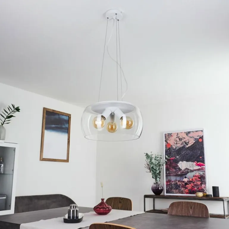 Suspension Palibatz Blanc, 3 lumières