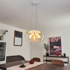 Suspension Palibatz Blanc, 3 lumières