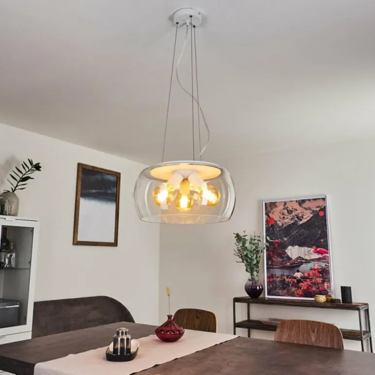 Suspension Palibatz Blanc, 3 lumières
