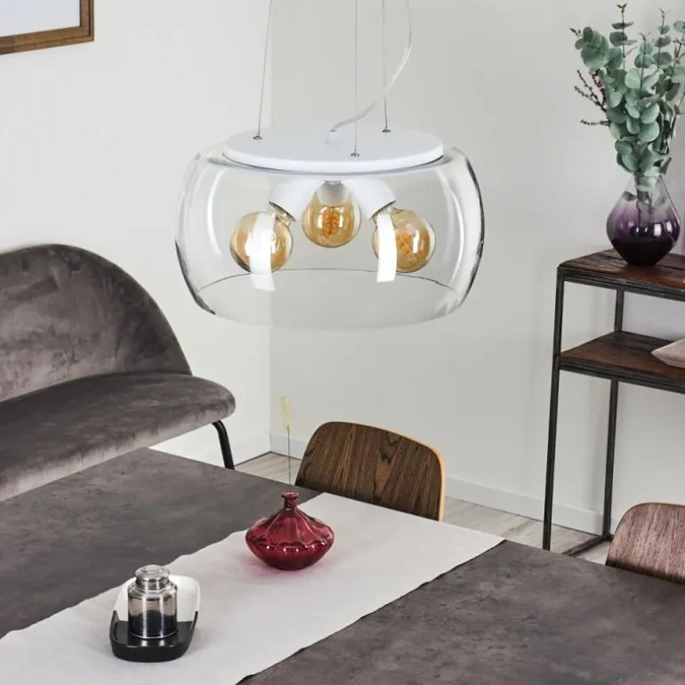 Suspension Palibatz Blanc, 3 lumières