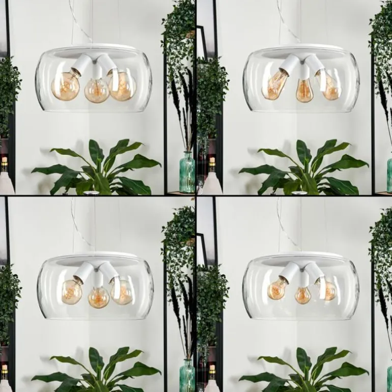 Suspension Palibatz Blanc, 3 lumières