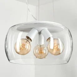 Suspension Palibatz Blanc, 3 lumières