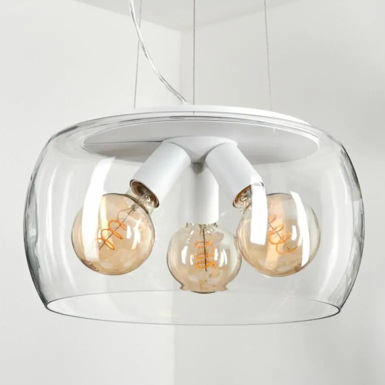 Suspension Palibatz Blanc, 3 lumières