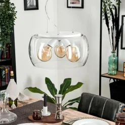 Suspension Palibatz Blanc, 3 lumières