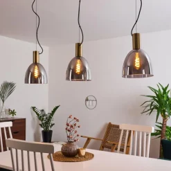 Suspension Panuhe Laiton, 3 lumières