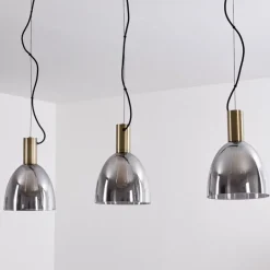Suspension Panuhe Laiton, 3 lumières