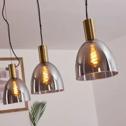 Suspension Panuhe Laiton, 3 lumières