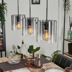Suspension Parane Clair, Fumé, 3 lumières