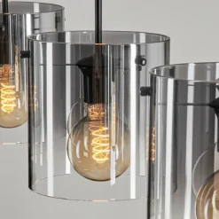 Suspension Parane Clair, Fumé, 3 lumières
