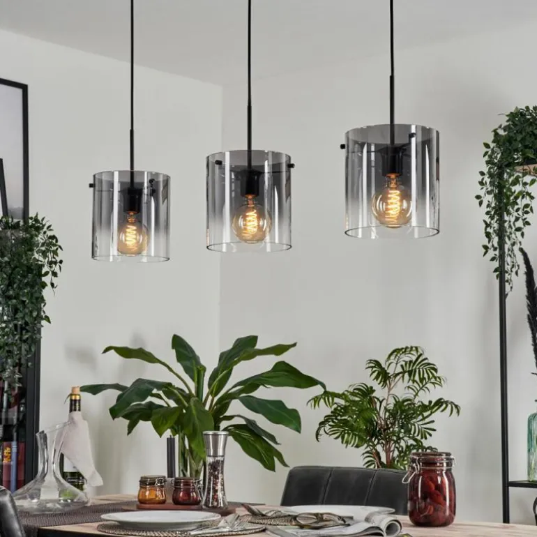 Suspension Parane Clair, Fumé, 3 lumières