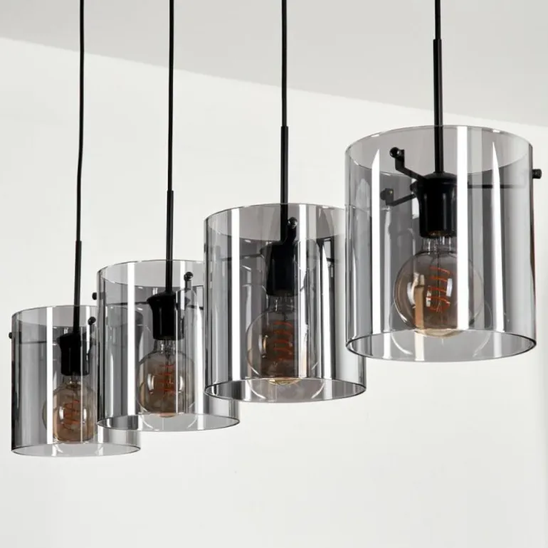 Suspension Parane Fumé, 4 lumières