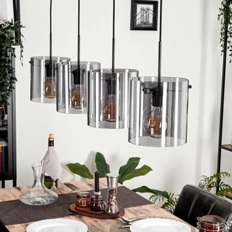 Suspension Parane Fumé, 4 lumières
