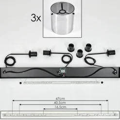 Suspension Parane Fumé, 3 lumières