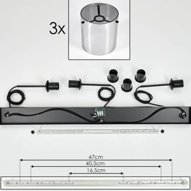 Suspension Parane Fumé, 3 lumières